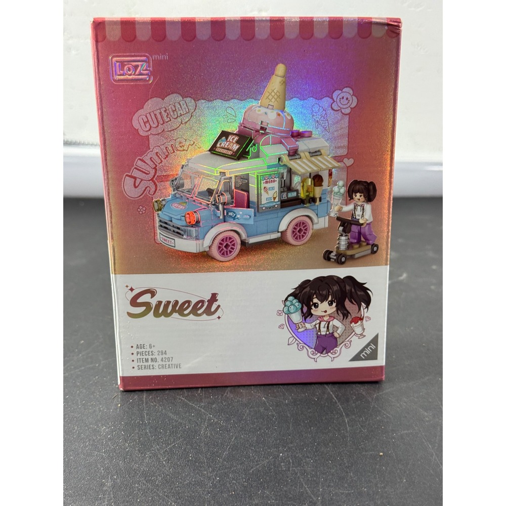 Loz Mini Creative Series Ice Cream Truck Building Blocks Set 4207 Sweet 294 Pcs